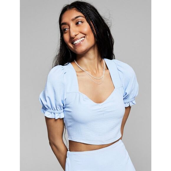 And Now This Tops - And Now This Tie Back Crop Top Size Medium